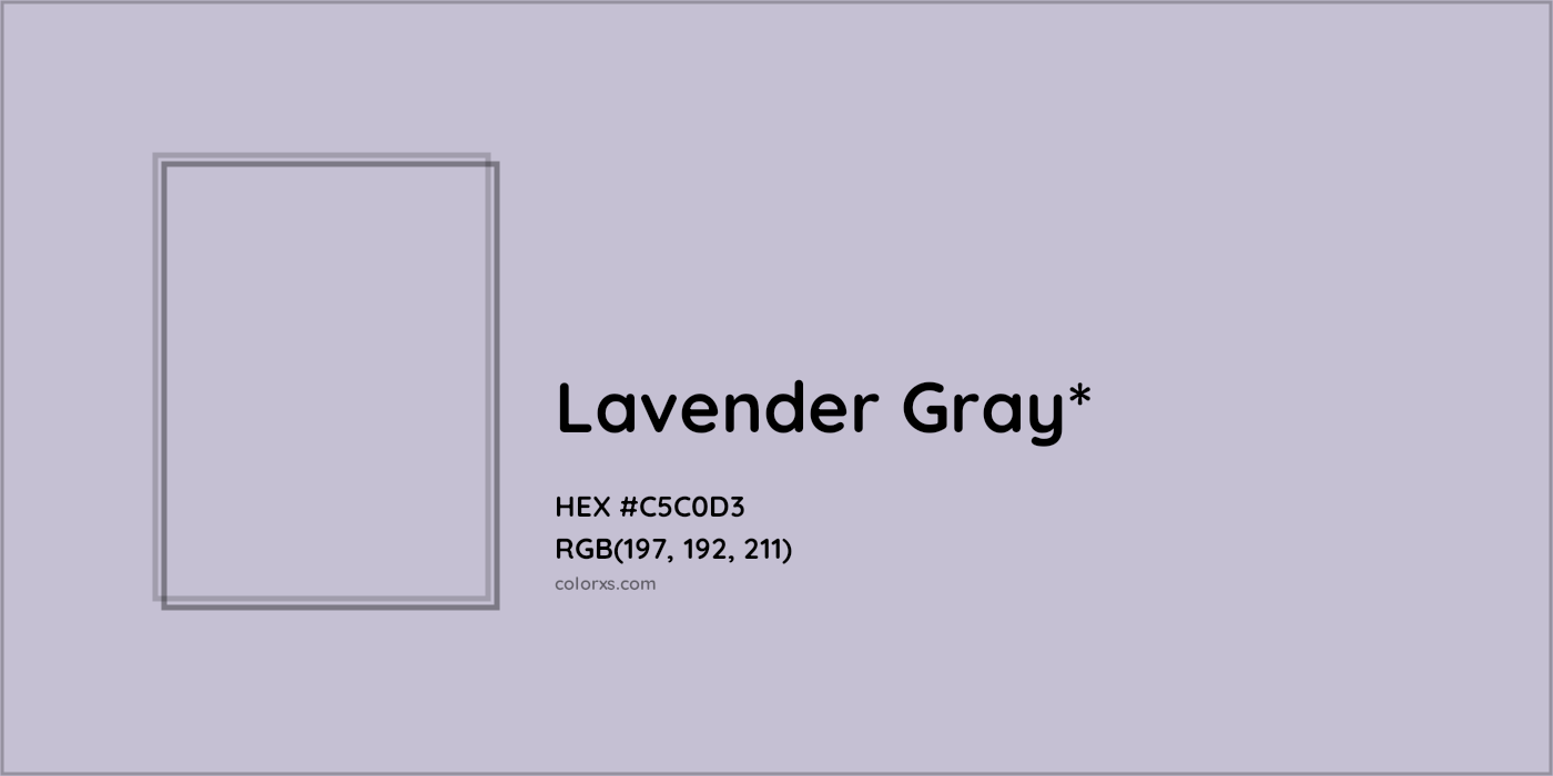 HEX #C5C0D3 Color Name, Color Code, Palettes, Similar Paints, Images