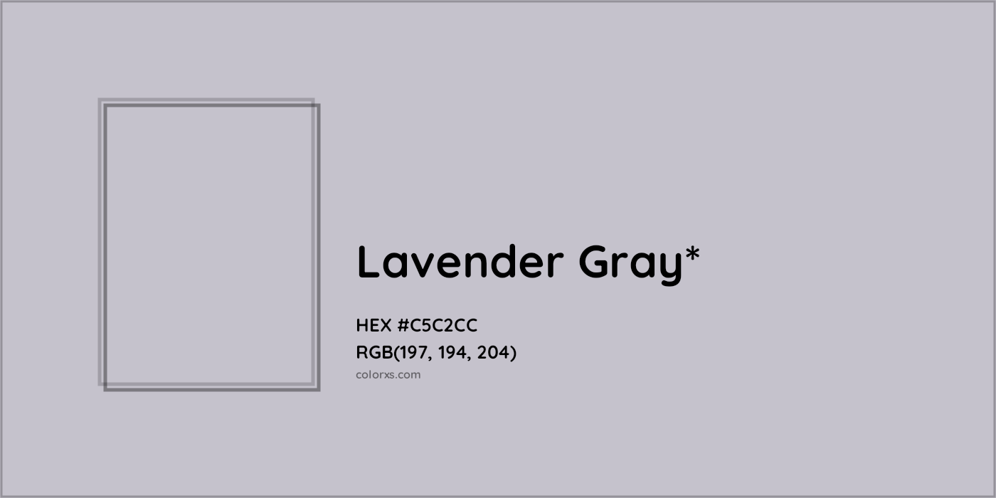 HEX #C5C2CC Color Name, Color Code, Palettes, Similar Paints, Images