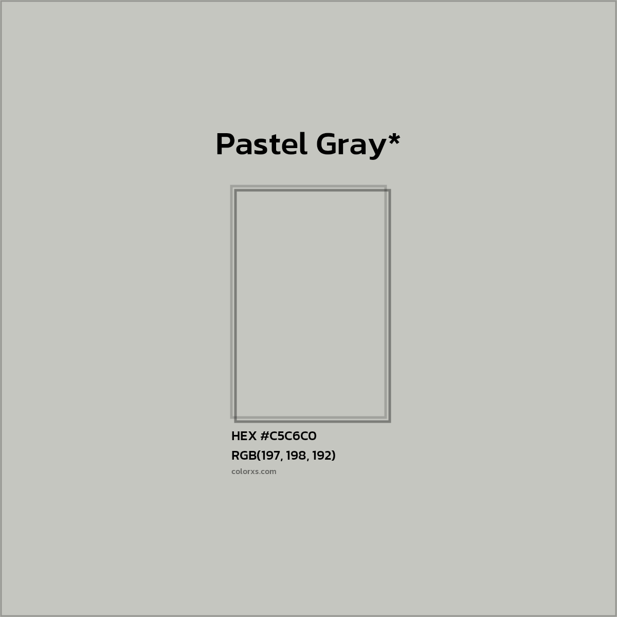 HEX #C5C6C0 Color Name, Color Code, Palettes, Similar Paints, Images