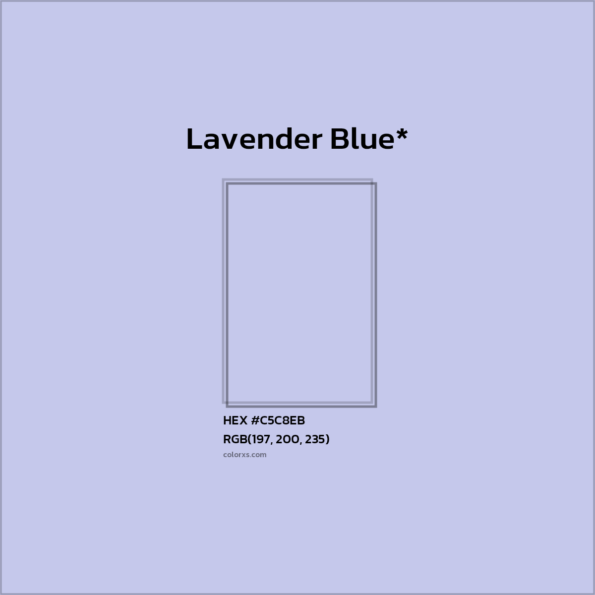 HEX #C5C8EB Color Name, Color Code, Palettes, Similar Paints, Images