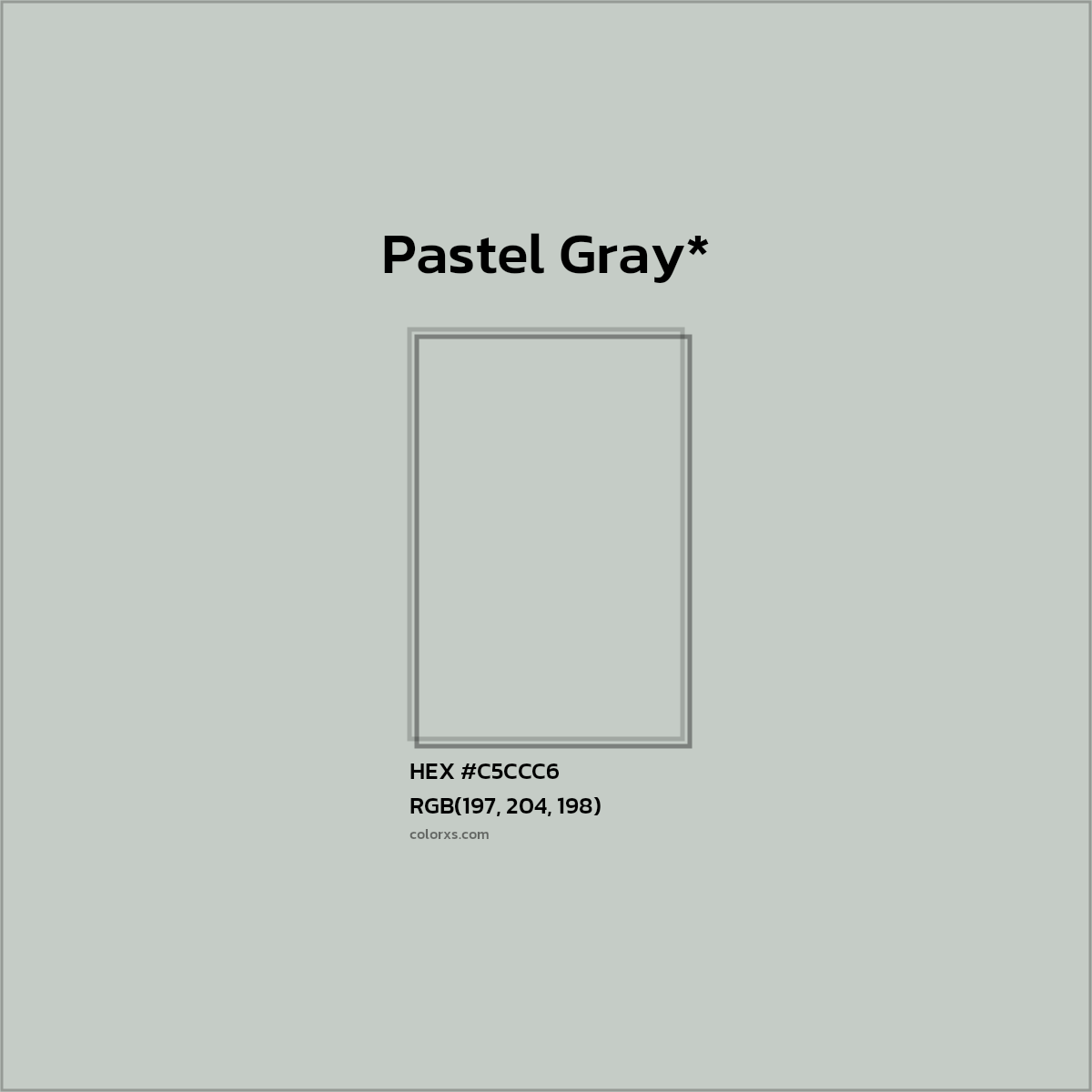 HEX #C5CCC6 Color Name, Color Code, Palettes, Similar Paints, Images