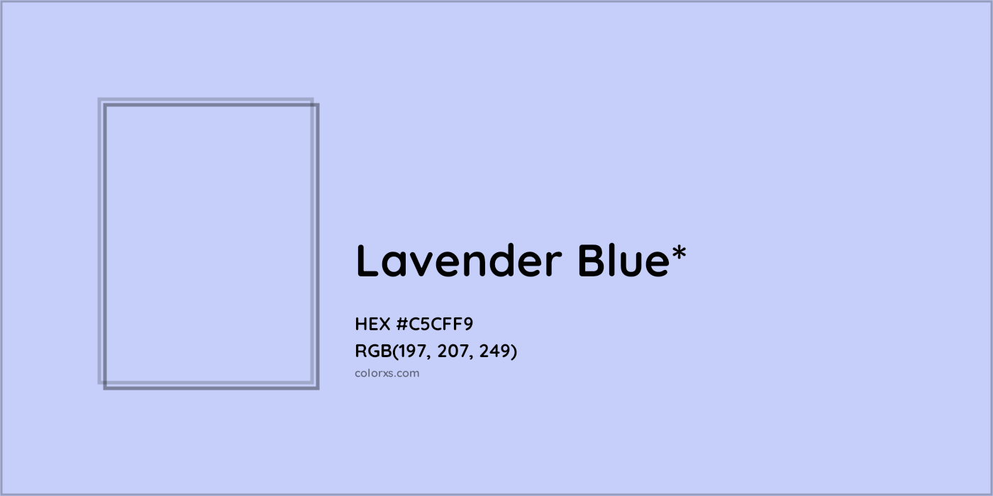 HEX #C5CFF9 Color Name, Color Code, Palettes, Similar Paints, Images