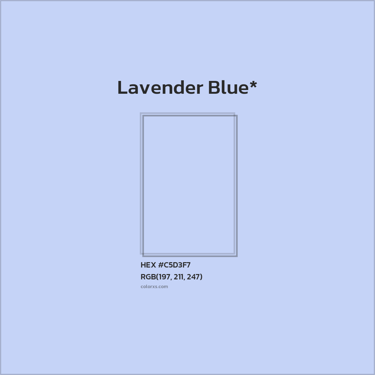 HEX #C5D3F7 Color Name, Color Code, Palettes, Similar Paints, Images