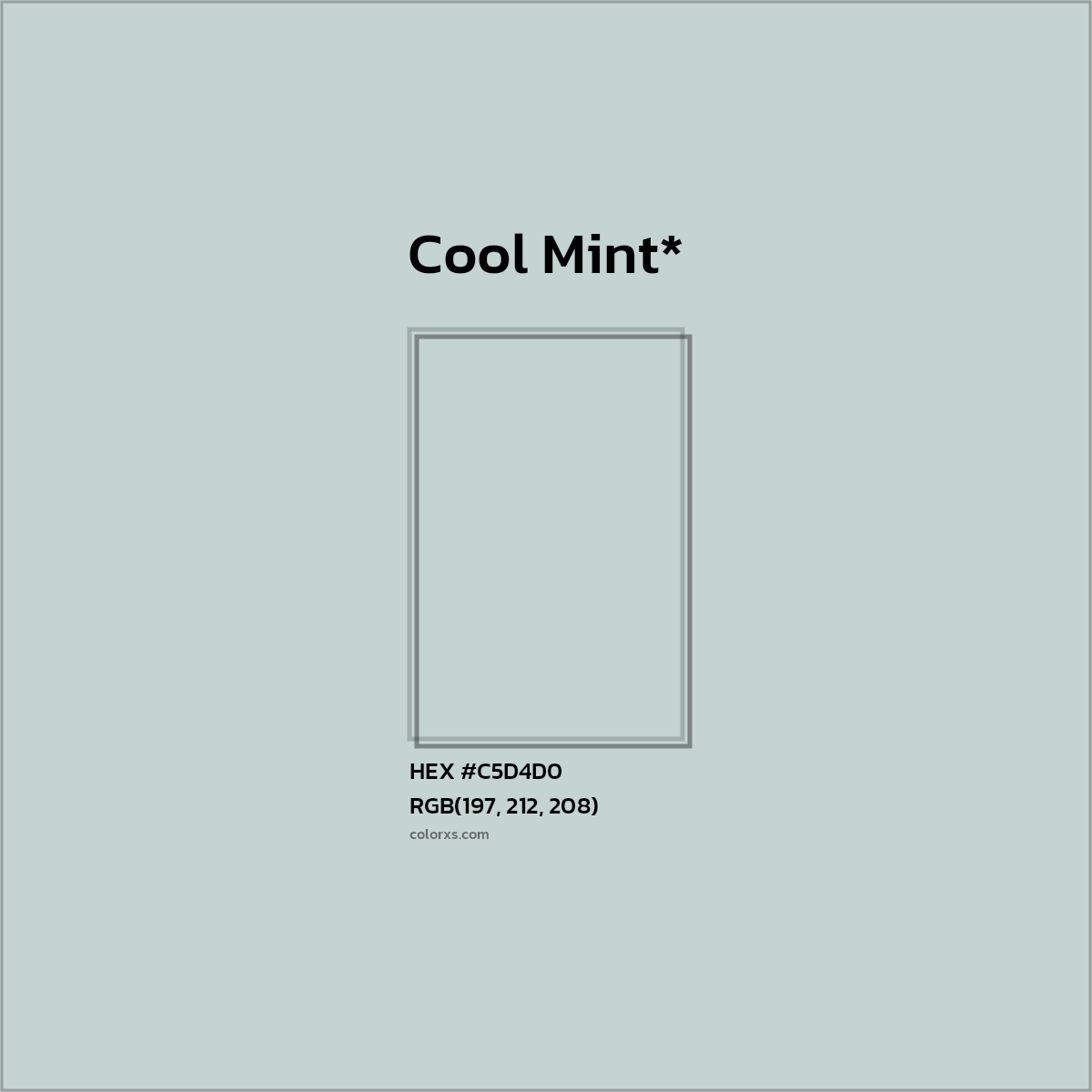 HEX #C5D4D0 Color Name, Color Code, Palettes, Similar Paints, Images