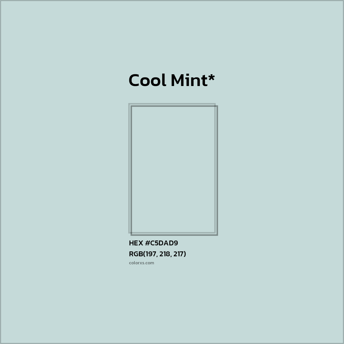 HEX #C5DAD9 Color Name, Color Code, Palettes, Similar Paints, Images