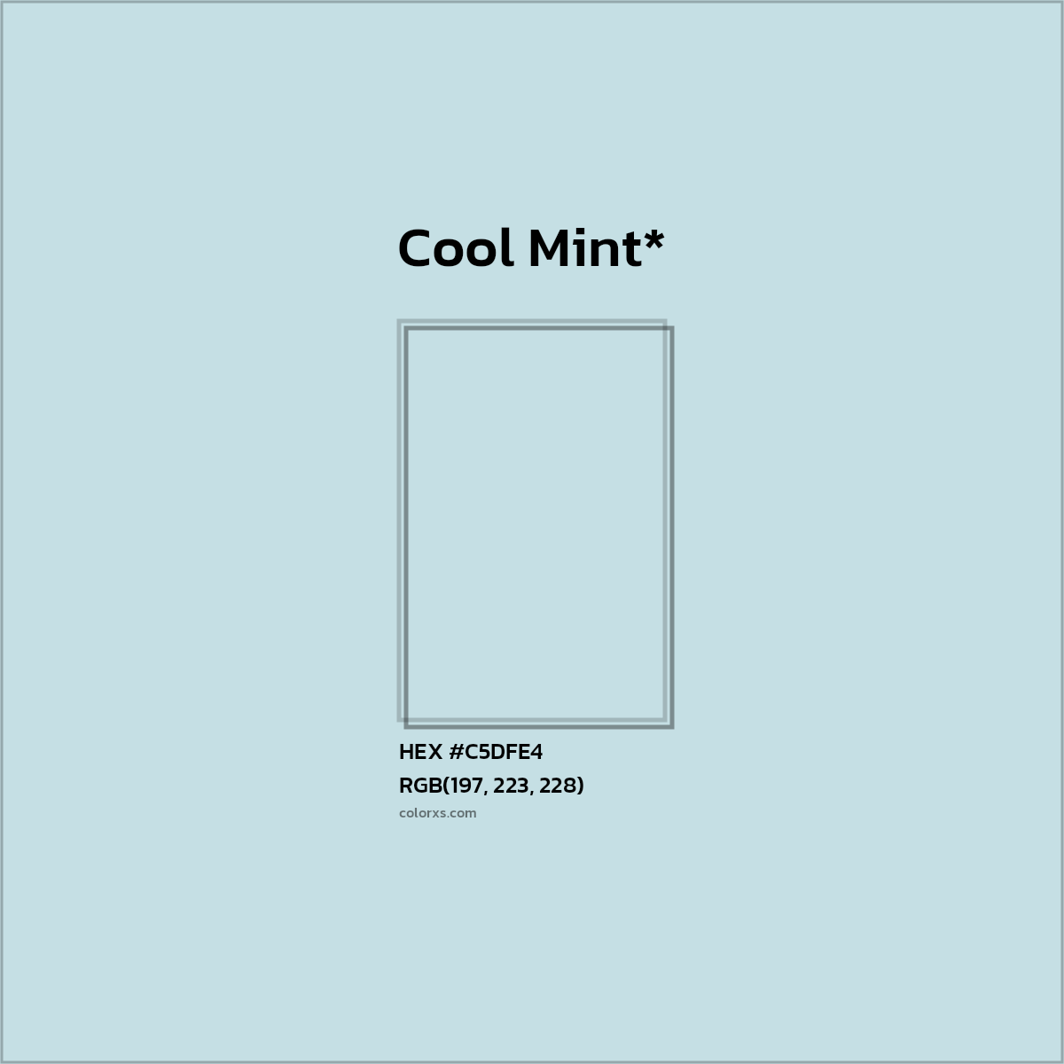 HEX #C5DFE4 Color Name, Color Code, Palettes, Similar Paints, Images