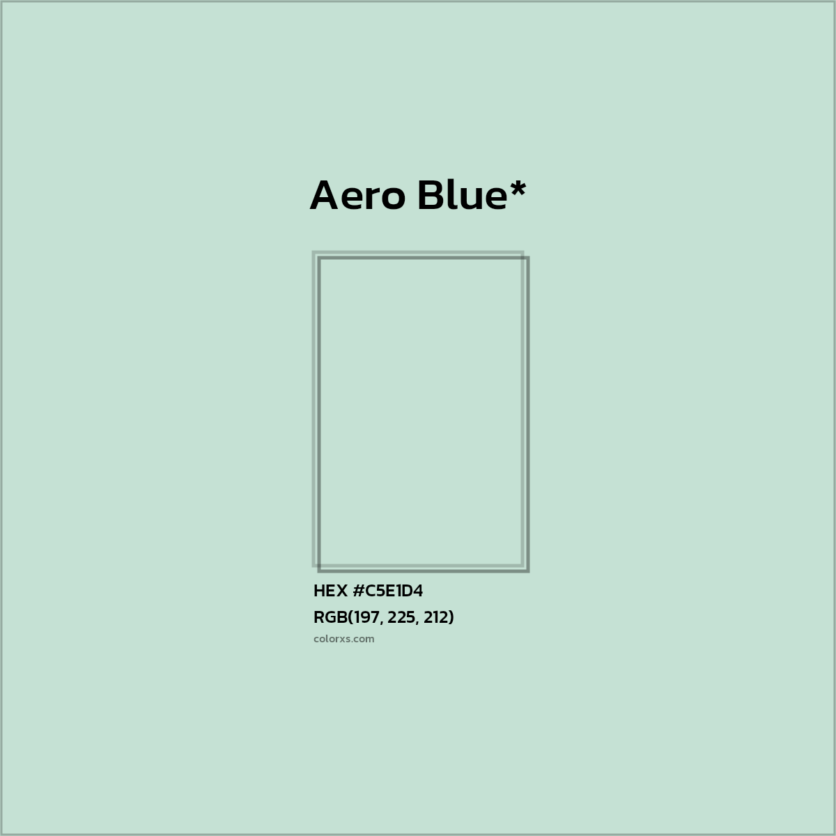 HEX #C5E1D4 Color Name, Color Code, Palettes, Similar Paints, Images