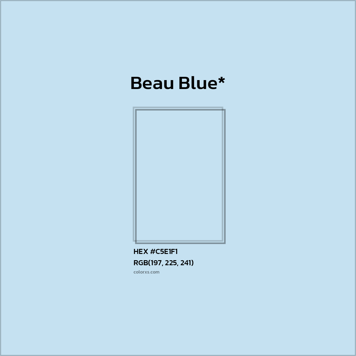 HEX #C5E1F1 Color Name, Color Code, Palettes, Similar Paints, Images