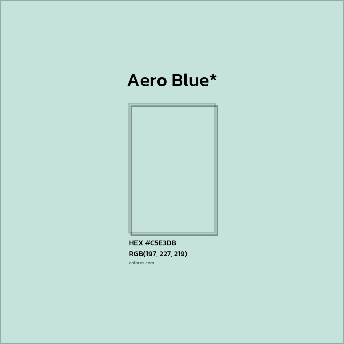 HEX #C5E3DB Color Name, Color Code, Palettes, Similar Paints, Images