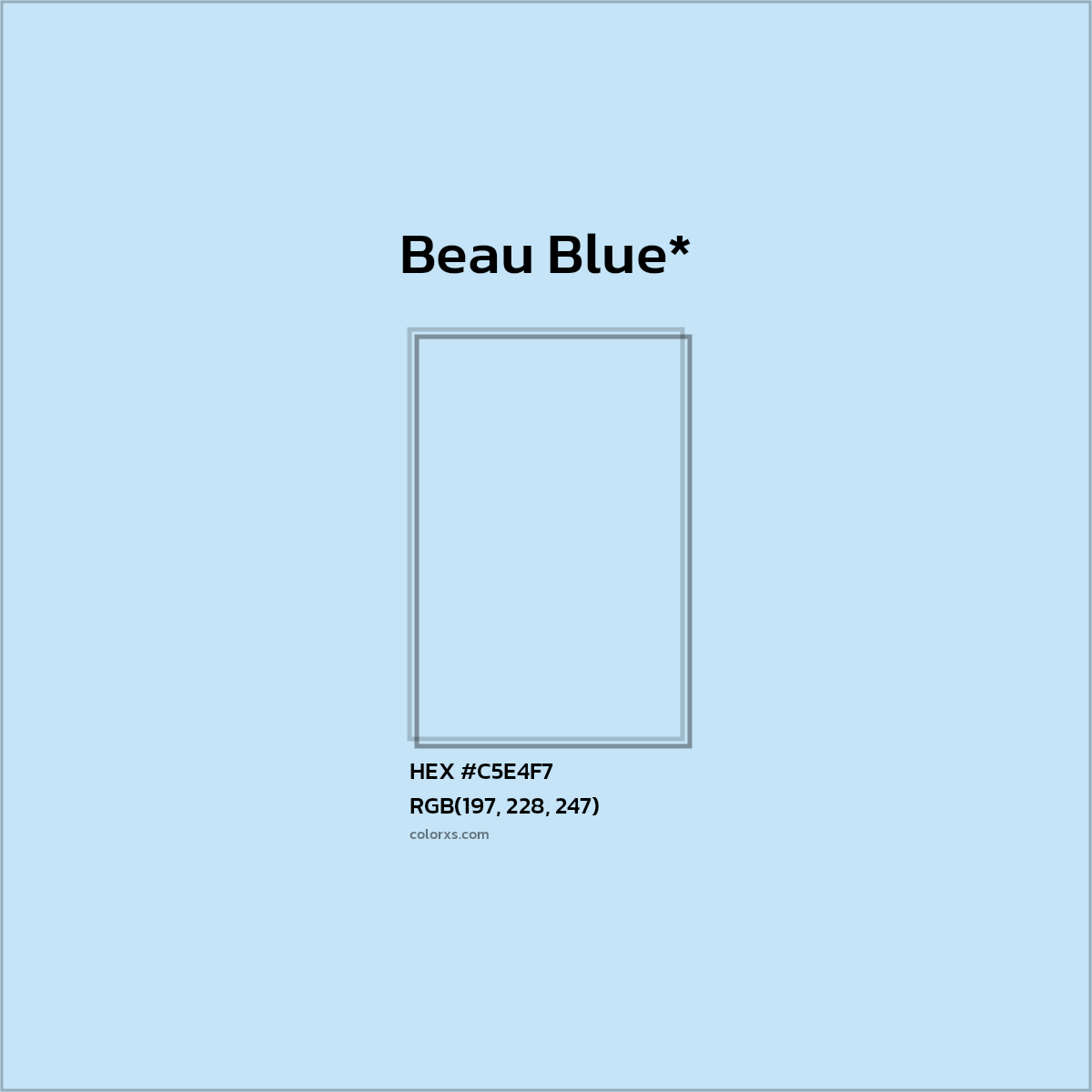 HEX #C5E4F7 Color Name, Color Code, Palettes, Similar Paints, Images