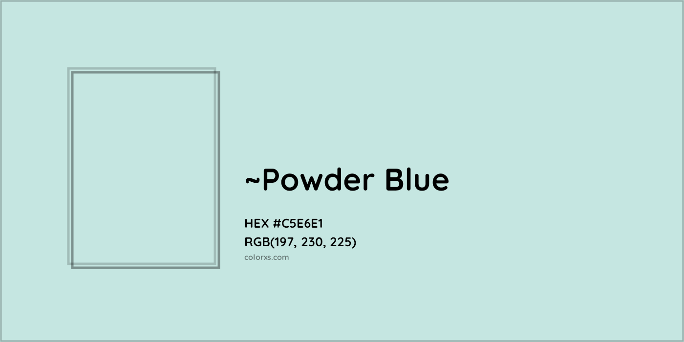HEX #C5E6E1 Color Name, Color Code, Palettes, Similar Paints, Images