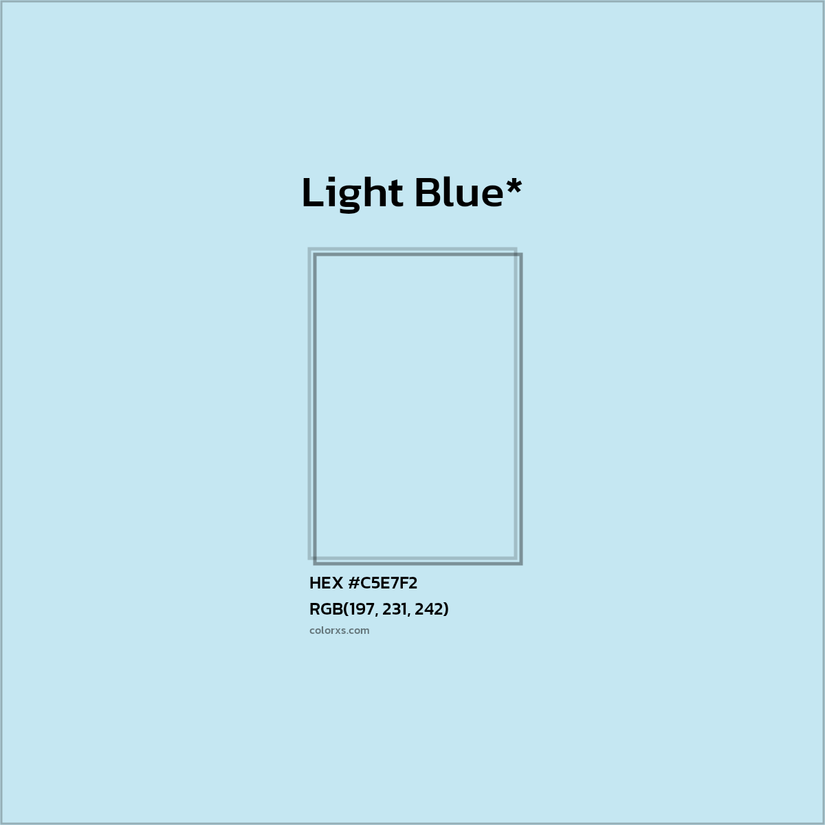 HEX #C5E7F2 Color Name, Color Code, Palettes, Similar Paints, Images
