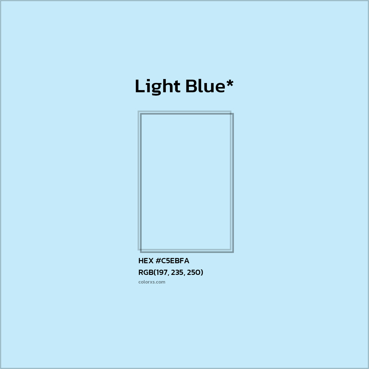 HEX #C5EBFA Color Name, Color Code, Palettes, Similar Paints, Images