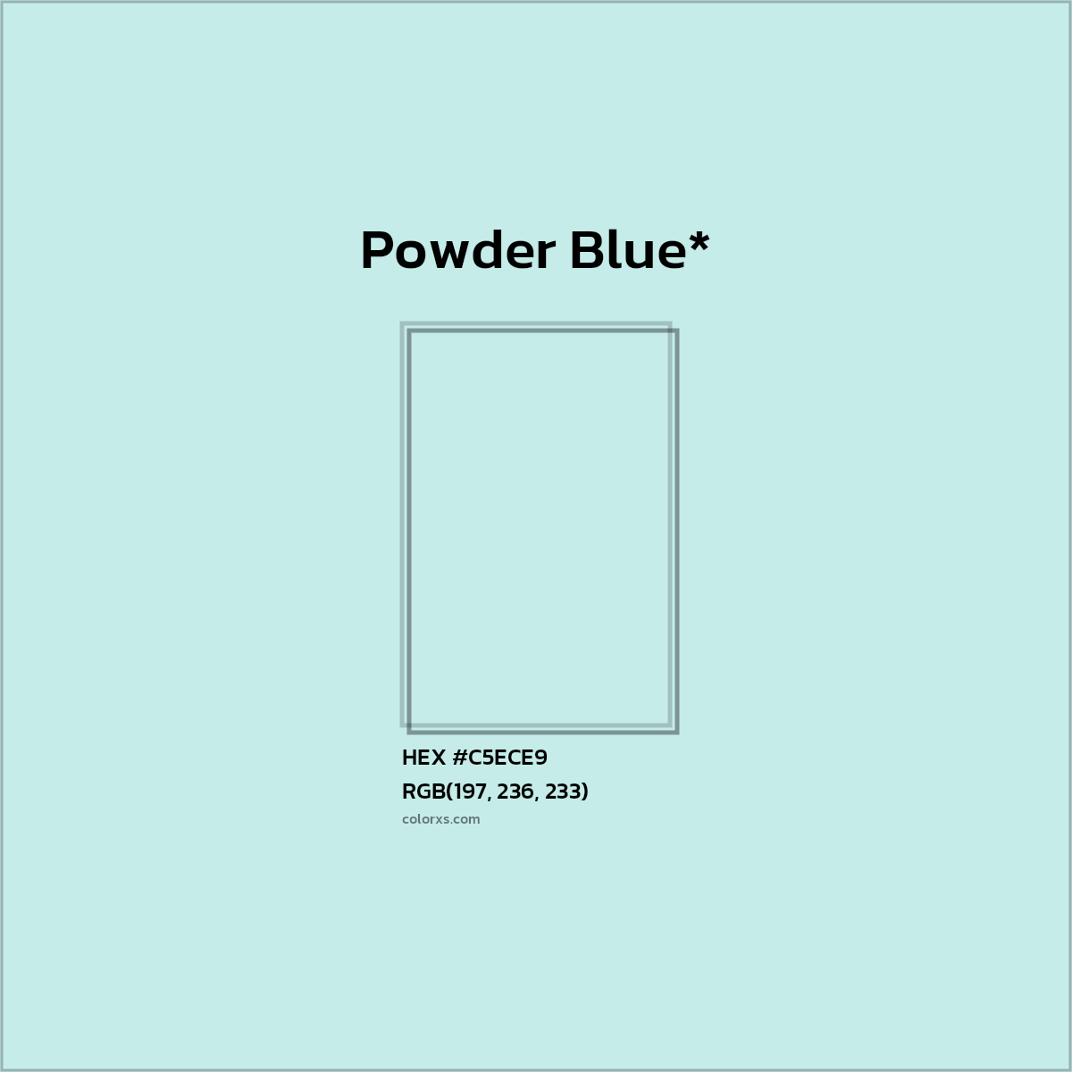 HEX #C5ECE9 Color Name, Color Code, Palettes, Similar Paints, Images
