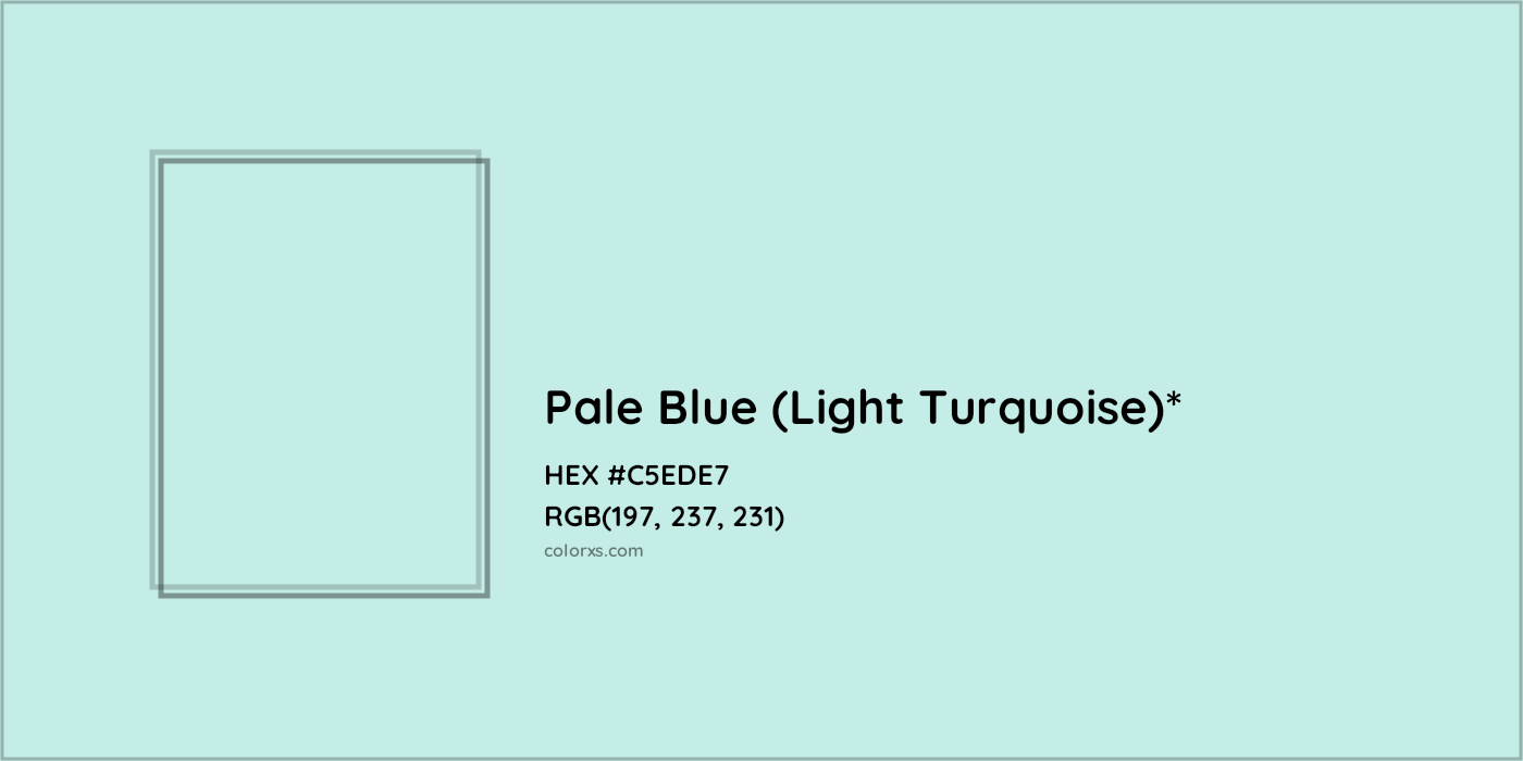 HEX #C5EDE7 Color Name, Color Code, Palettes, Similar Paints, Images