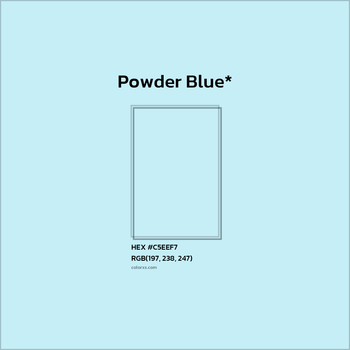 HEX #C5EEF7 Color Name, Color Code, Palettes, Similar Paints, Images