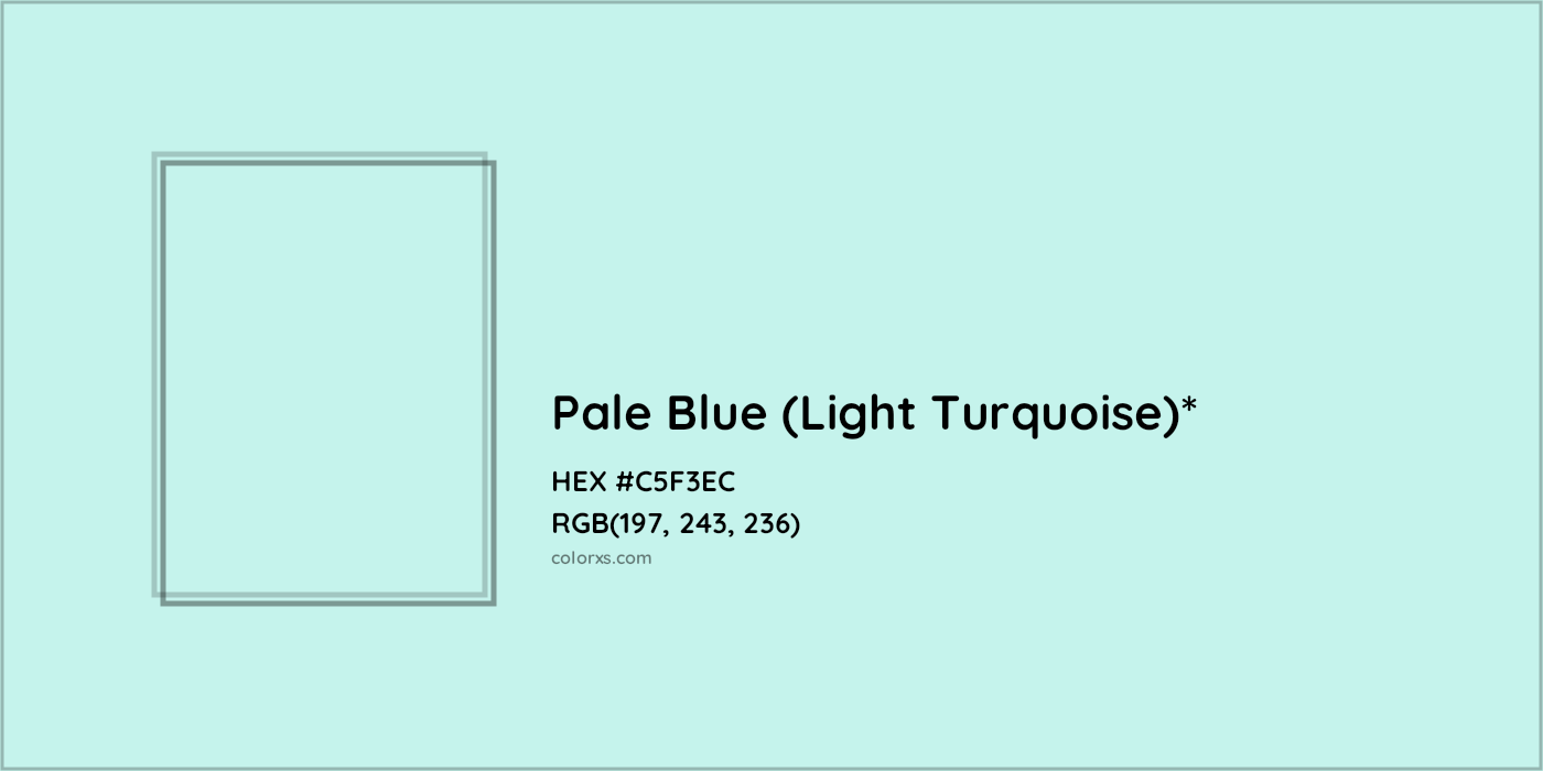 HEX #C5F3EC Color Name, Color Code, Palettes, Similar Paints, Images