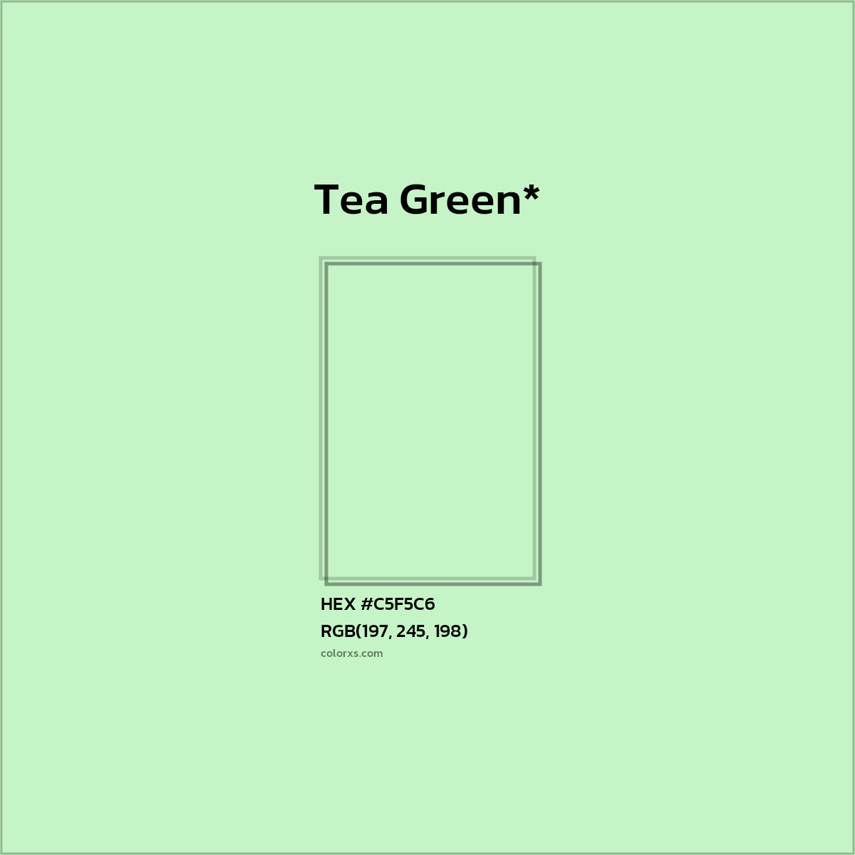 HEX #C5F5C6 Color Name, Color Code, Palettes, Similar Paints, Images