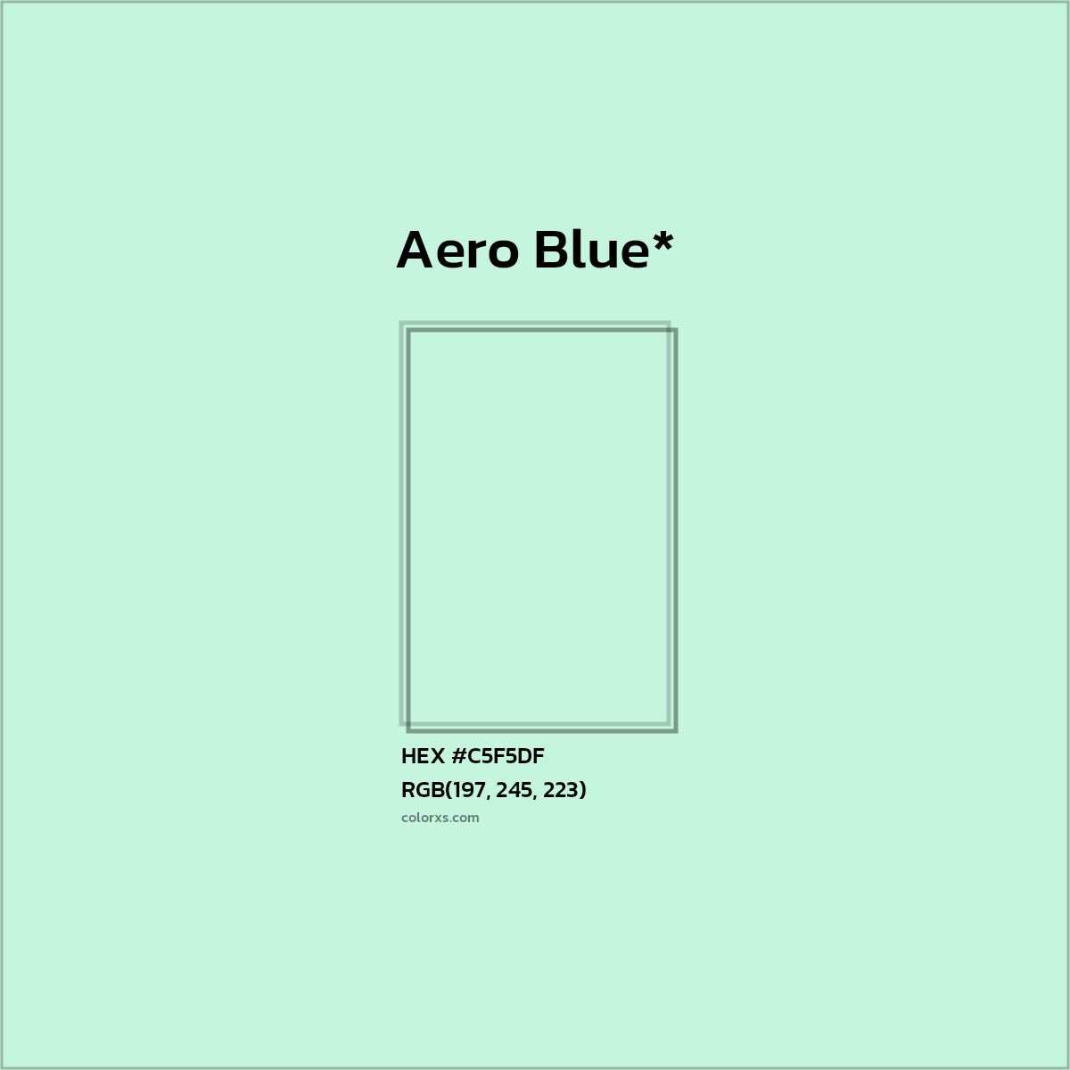 HEX #C5F5DF Color Name, Color Code, Palettes, Similar Paints, Images
