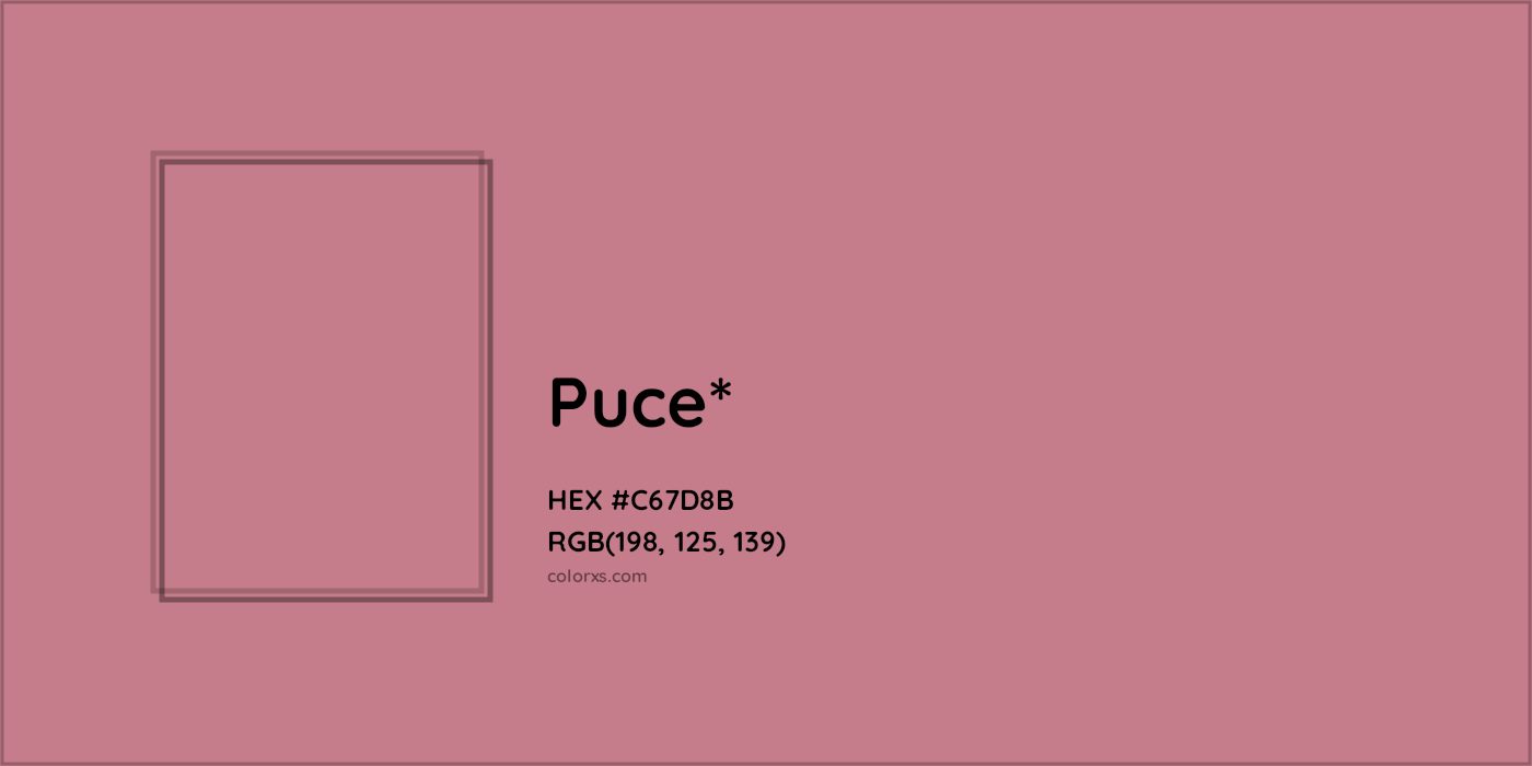 HEX #C67D8B Color Name, Color Code, Palettes, Similar Paints, Images