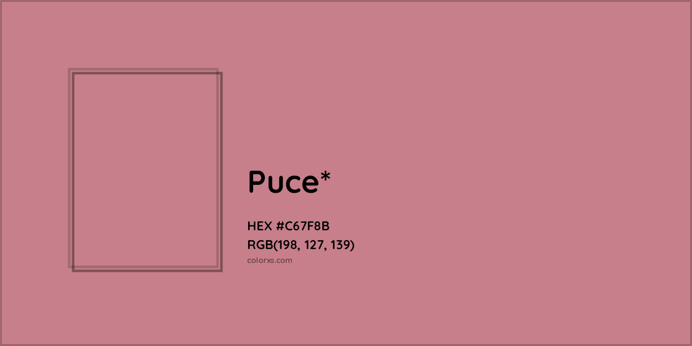 HEX #C67F8B Color Name, Color Code, Palettes, Similar Paints, Images