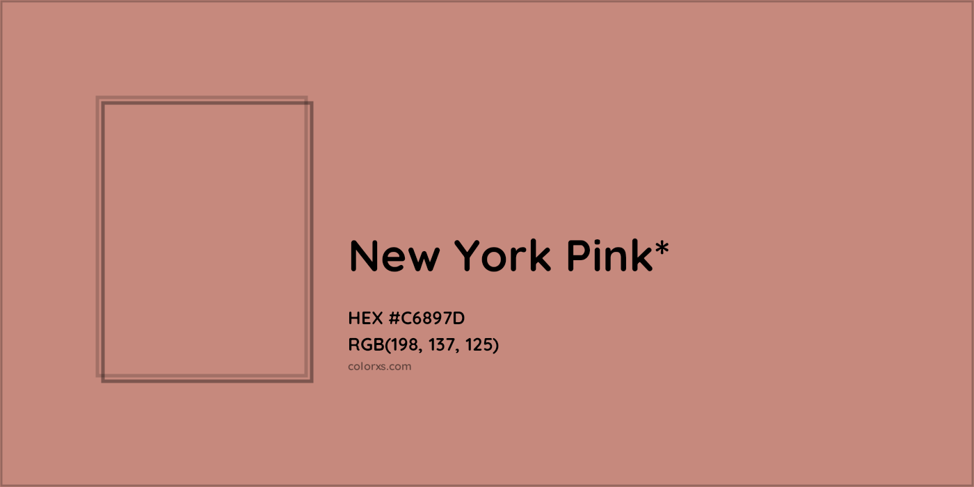 HEX #C6897D Color Name, Color Code, Palettes, Similar Paints, Images