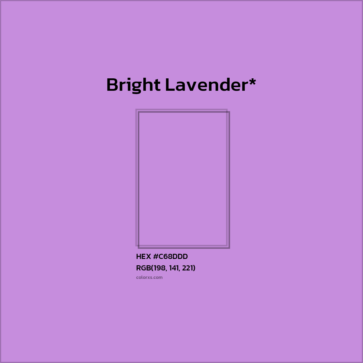 HEX #C68DDD Color Name, Color Code, Palettes, Similar Paints, Images