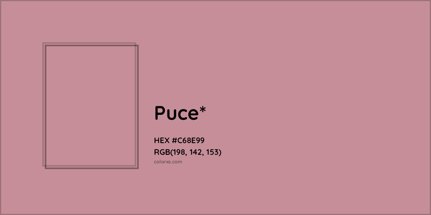 HEX #C68E99 Color Name, Color Code, Palettes, Similar Paints, Images
