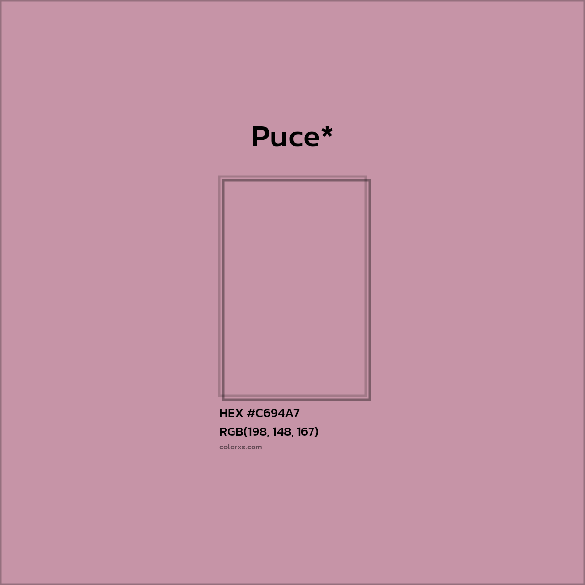 HEX #C694A7 Color Name, Color Code, Palettes, Similar Paints, Images