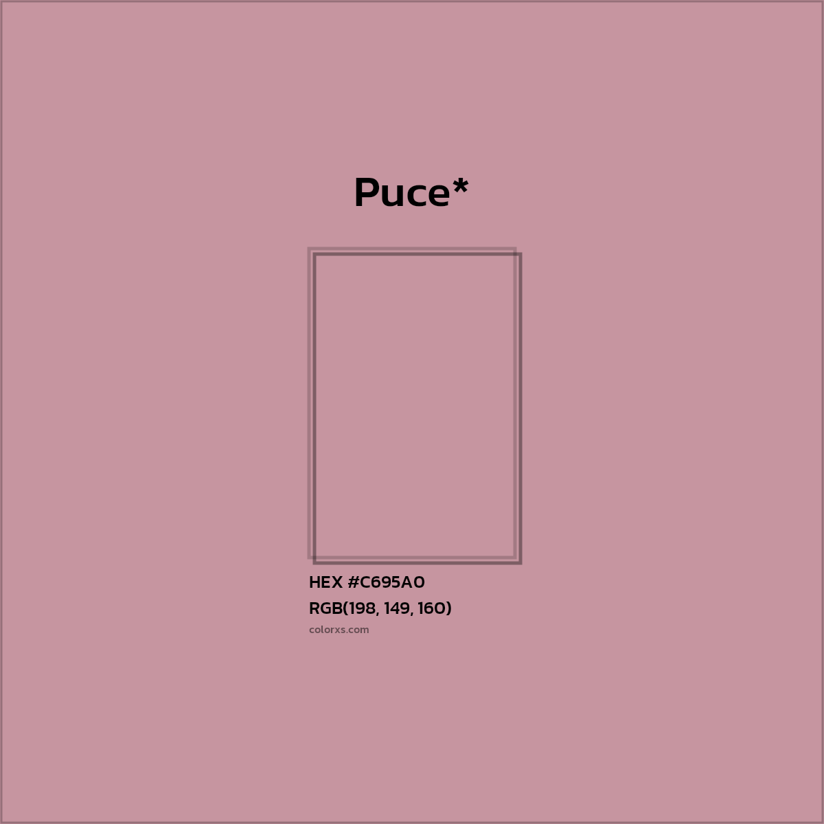HEX #C695A0 Color Name, Color Code, Palettes, Similar Paints, Images