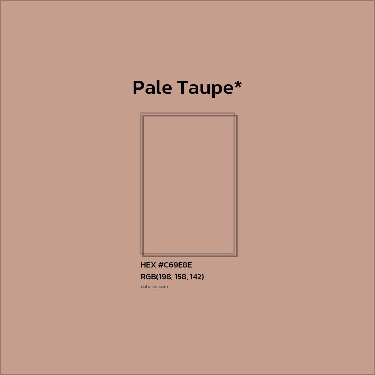 HEX #C69E8E Color Name, Color Code, Palettes, Similar Paints, Images