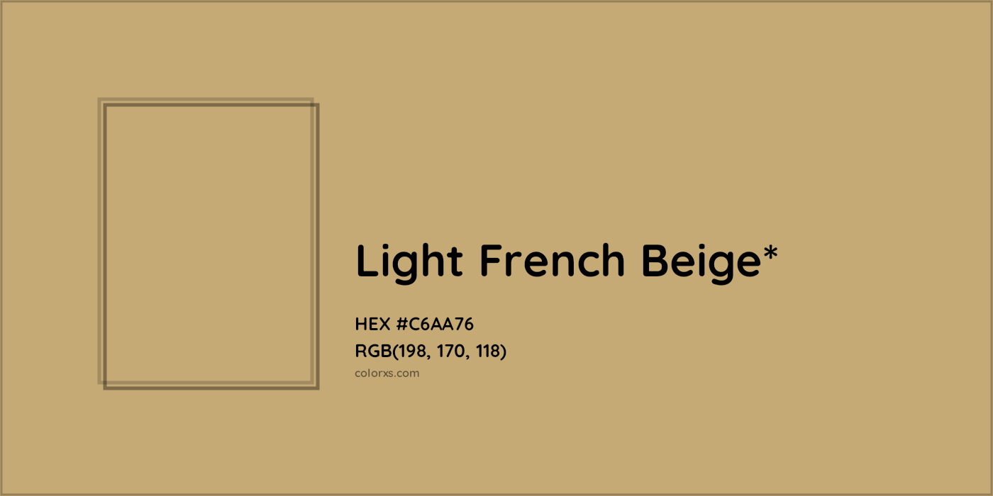 HEX #C6AA76 Color Name, Color Code, Palettes, Similar Paints, Images