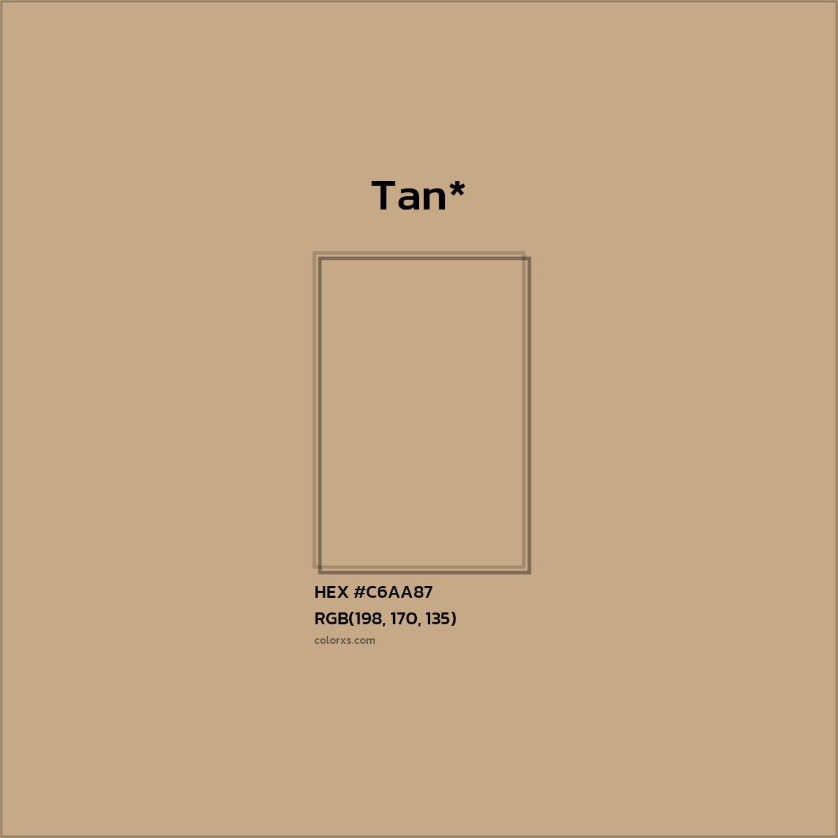 HEX #C6AA87 Color Name, Color Code, Palettes, Similar Paints, Images