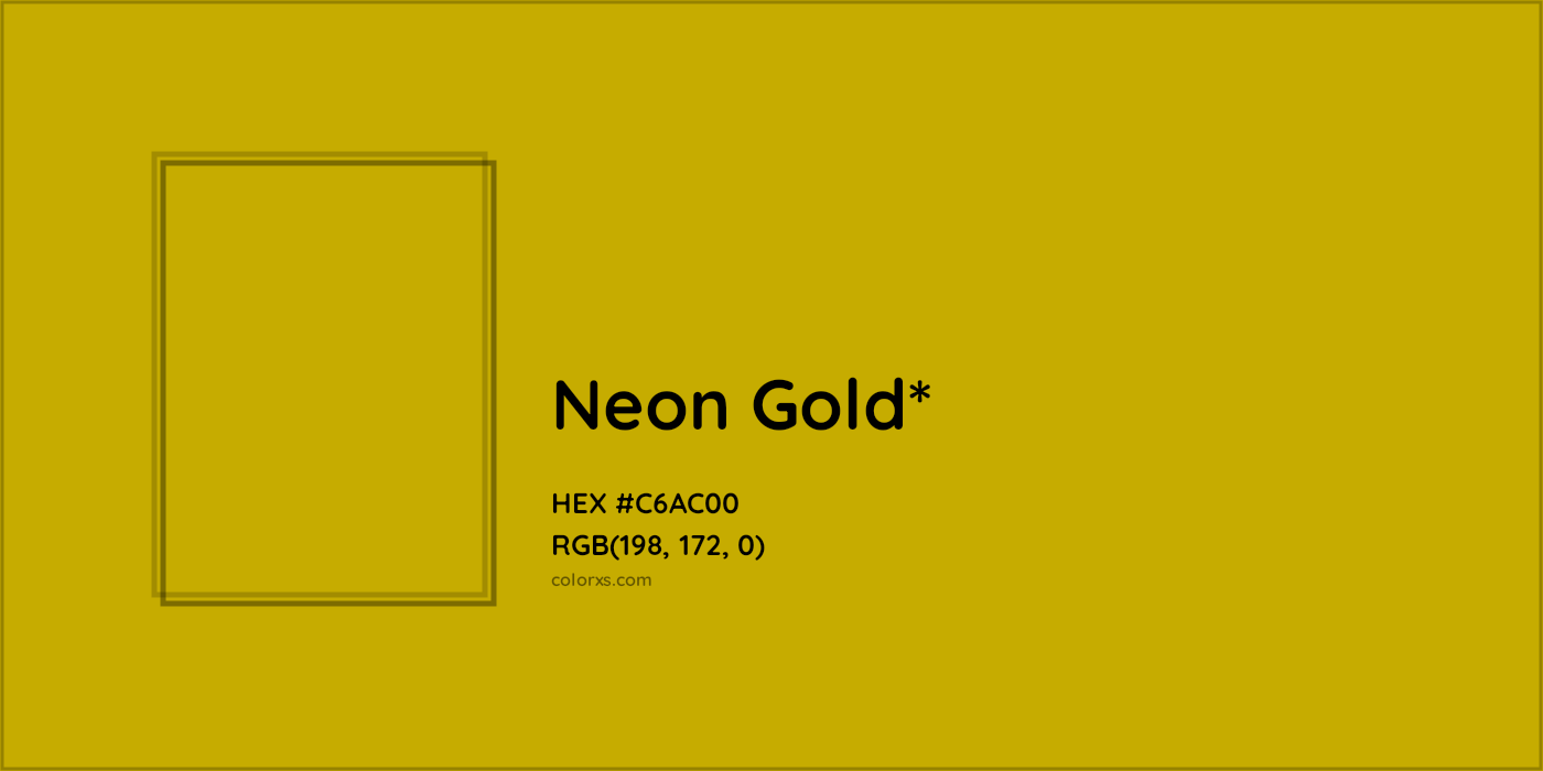 HEX #C6AC00 Color Name, Color Code, Palettes, Similar Paints, Images