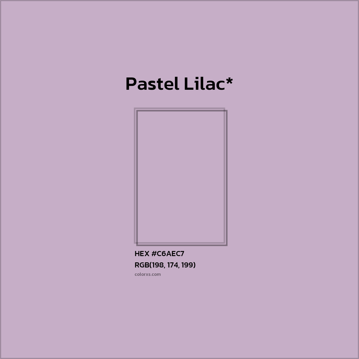 HEX #C6AEC7 Color Name, Color Code, Palettes, Similar Paints, Images
