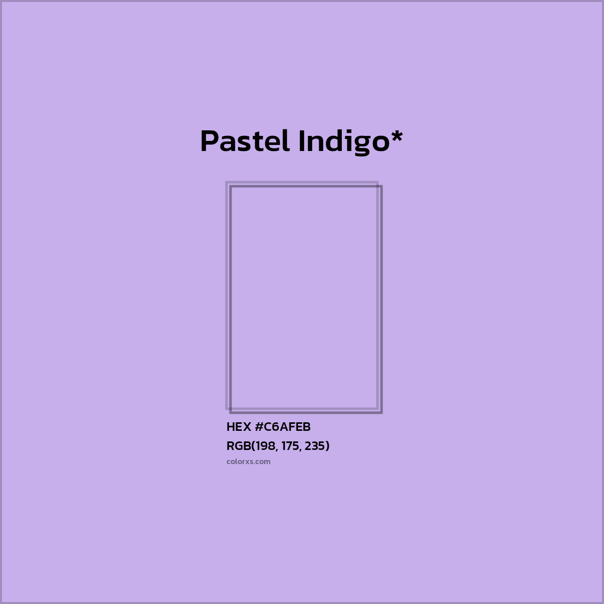HEX #C6AFEB Color Name, Color Code, Palettes, Similar Paints, Images