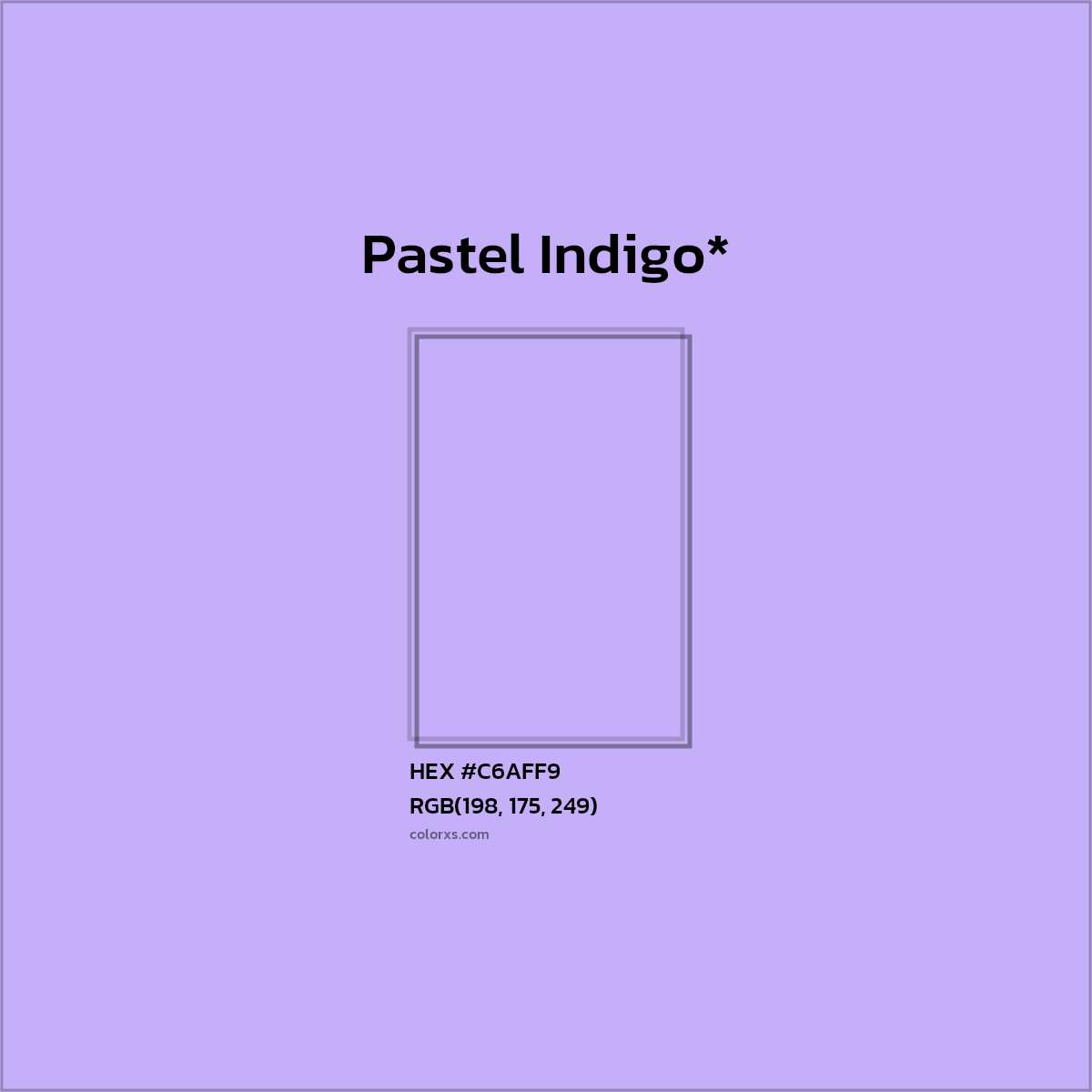 HEX #C6AFF9 Color Name, Color Code, Palettes, Similar Paints, Images