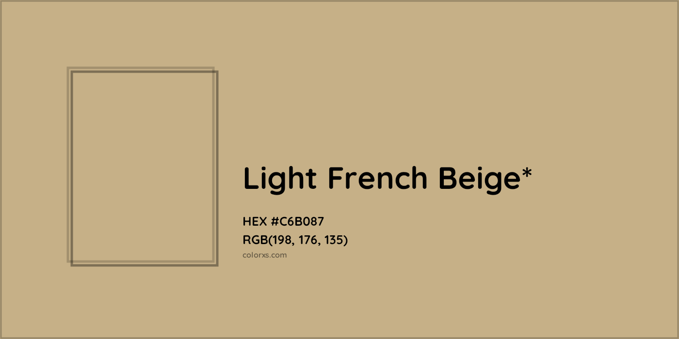 HEX #C6B087 Color Name, Color Code, Palettes, Similar Paints, Images