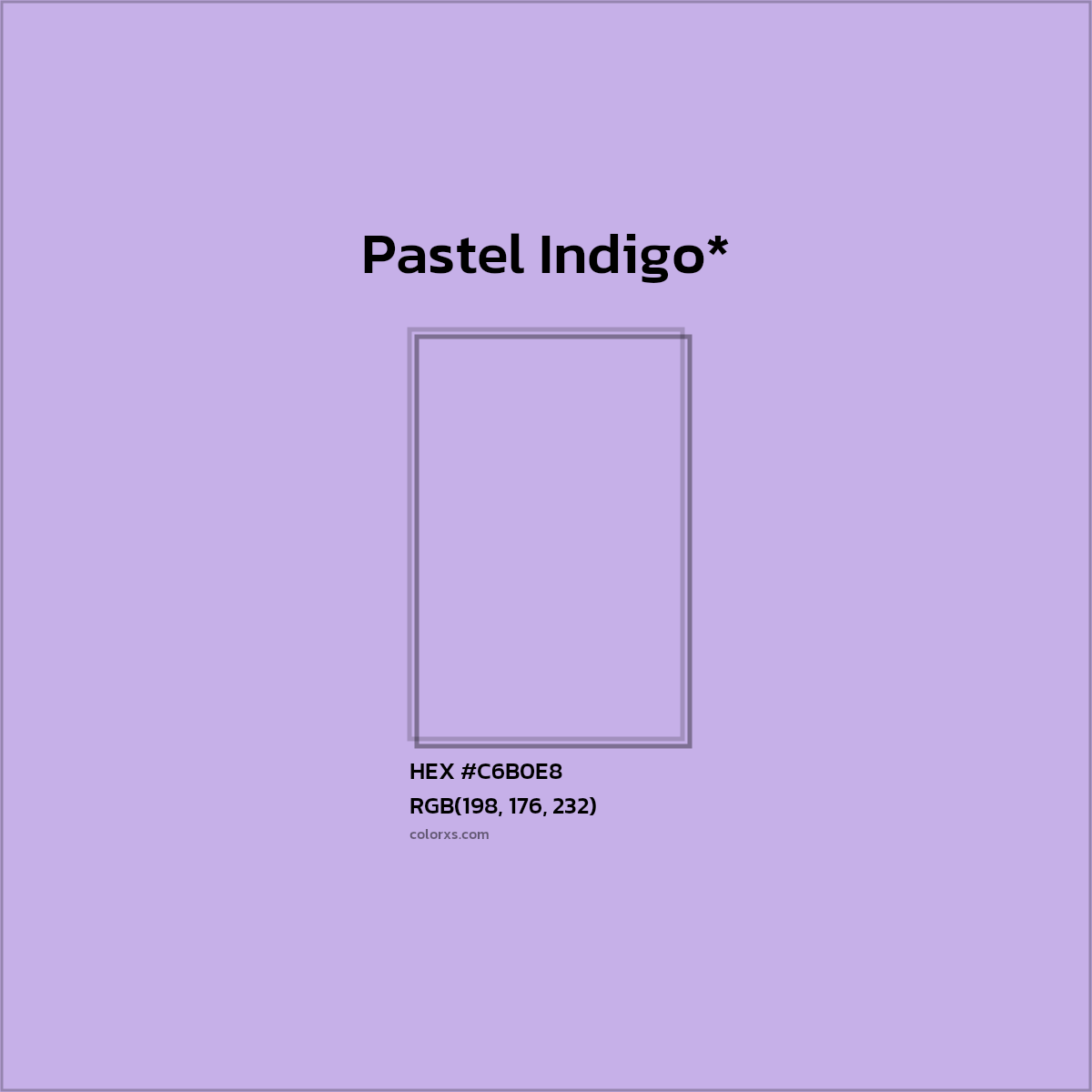 HEX #C6B0E8 Color Name, Color Code, Palettes, Similar Paints, Images