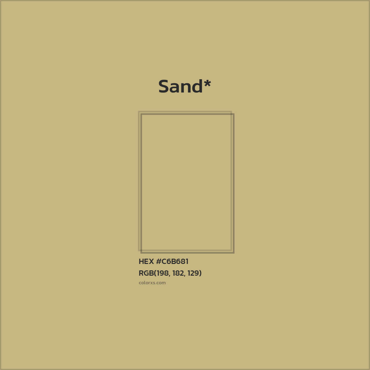 HEX #C6B681 Color Name, Color Code, Palettes, Similar Paints, Images