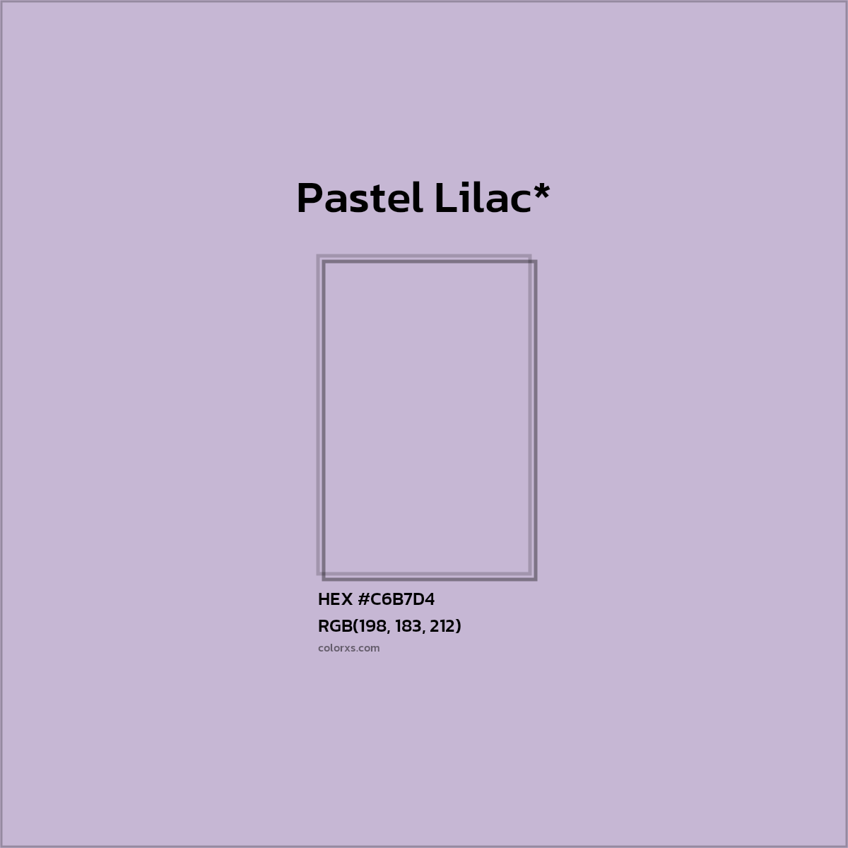 HEX #C6B7D4 Color Name, Color Code, Palettes, Similar Paints, Images