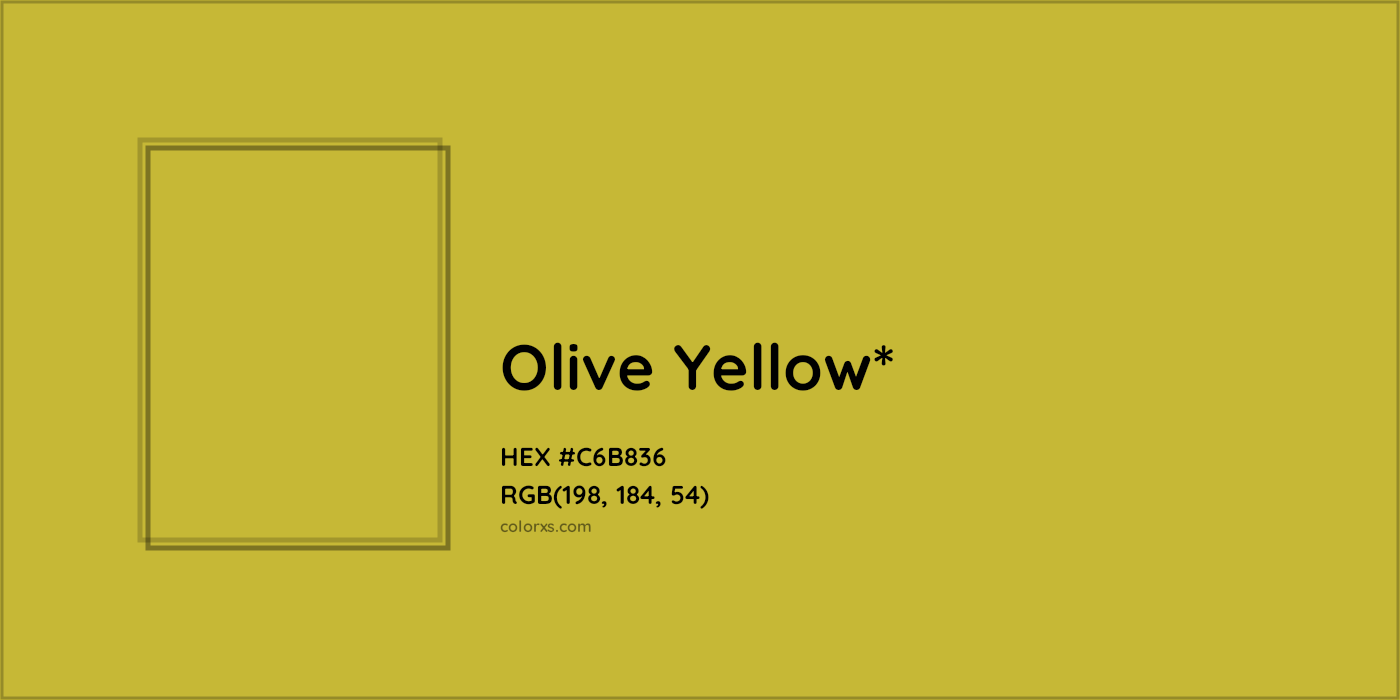 HEX #C6B836 Color Name, Color Code, Palettes, Similar Paints, Images