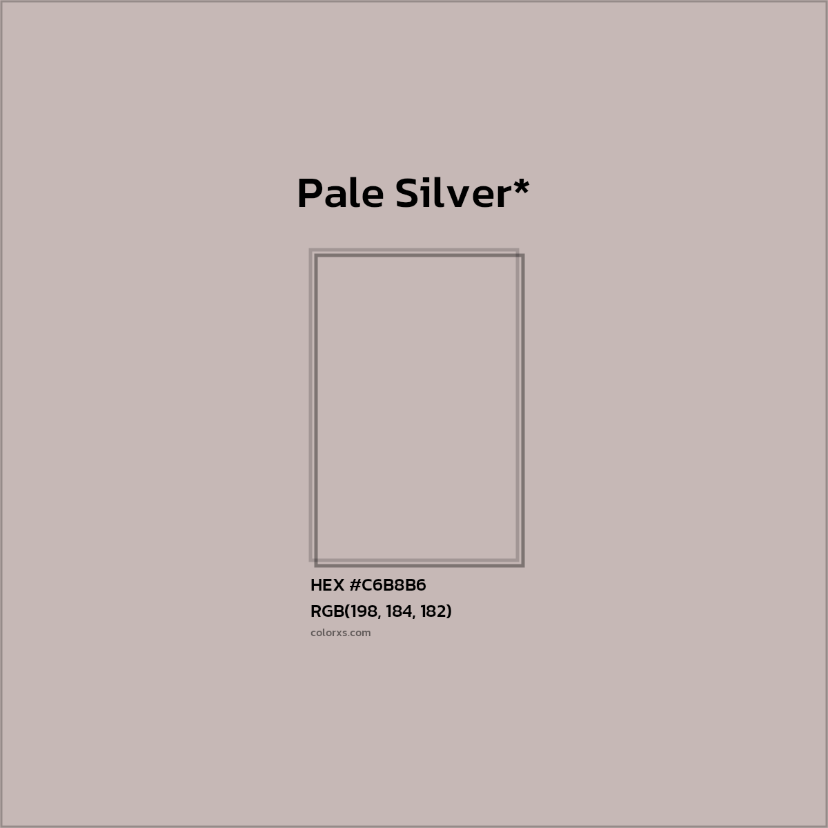 HEX #C6B8B6 Color Name, Color Code, Palettes, Similar Paints, Images
