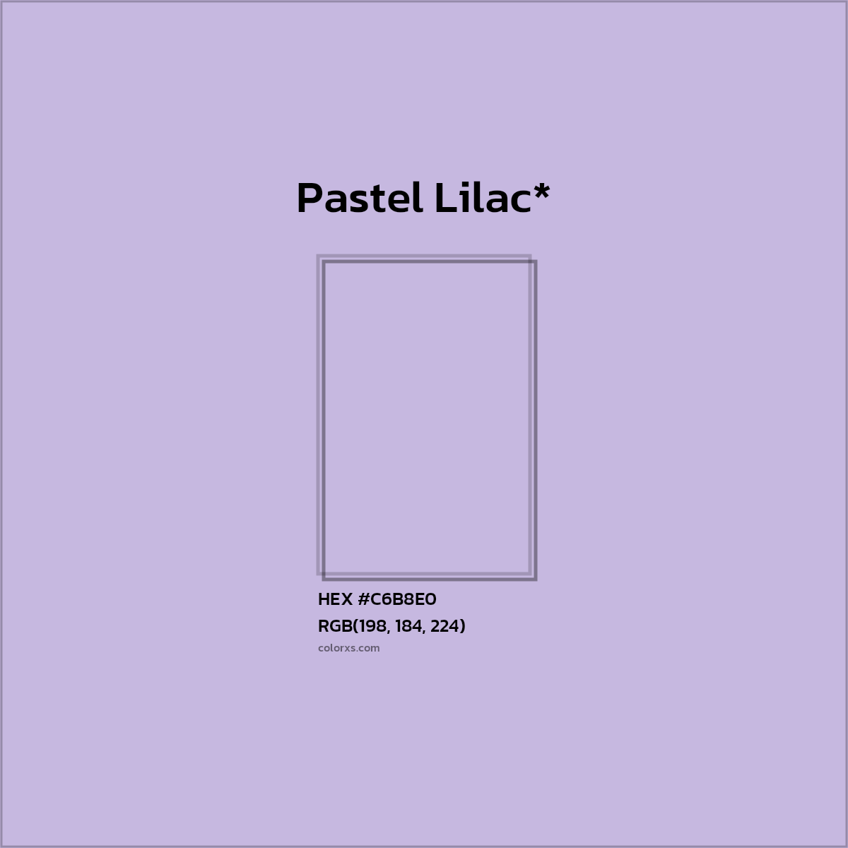 HEX #C6B8E0 Color Name, Color Code, Palettes, Similar Paints, Images