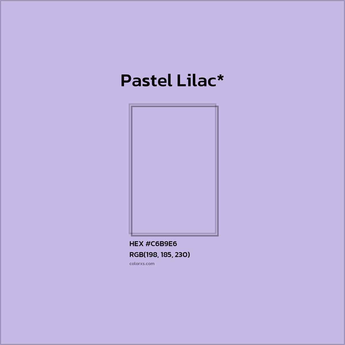 HEX #C6B9E6 Color Name, Color Code, Palettes, Similar Paints, Images