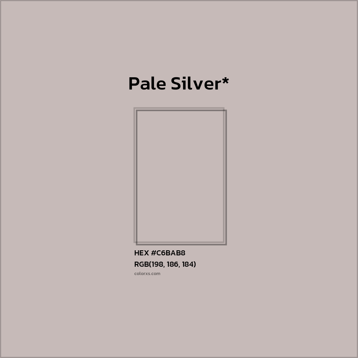 HEX #C6BAB8 Color Name, Color Code, Palettes, Similar Paints, Images