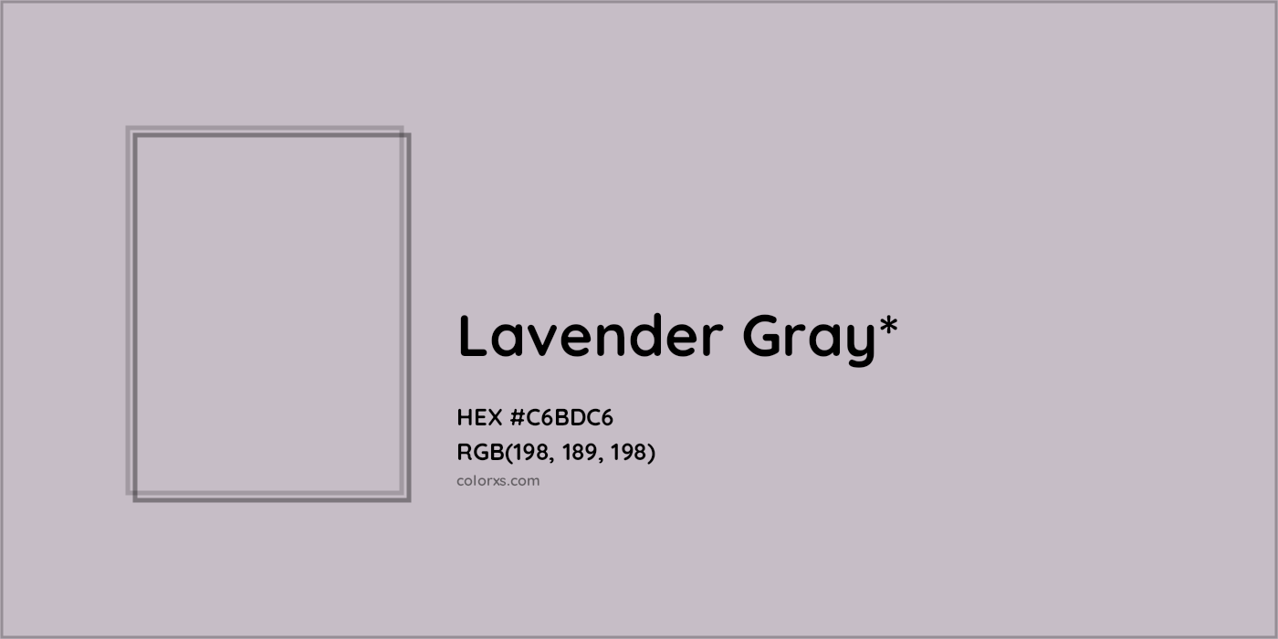 HEX #C6BDC6 Color Name, Color Code, Palettes, Similar Paints, Images