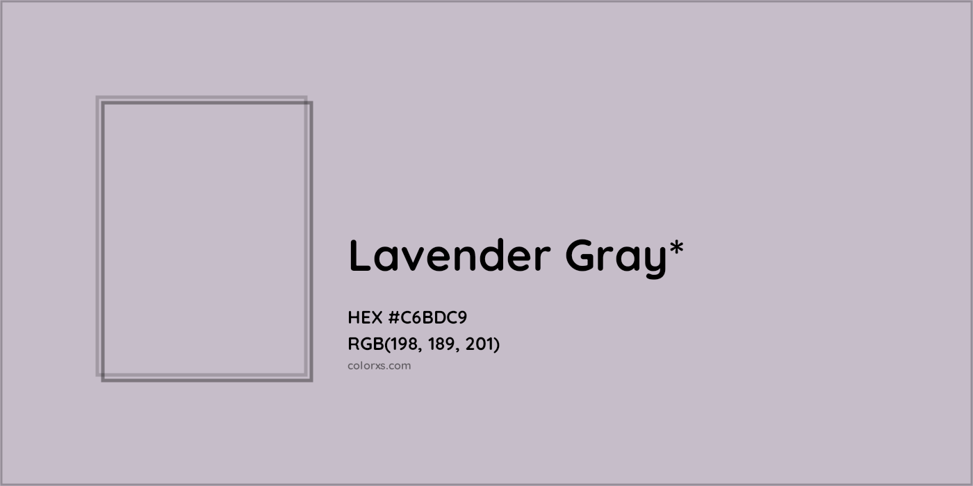 HEX #C6BDC9 Color Name, Color Code, Palettes, Similar Paints, Images