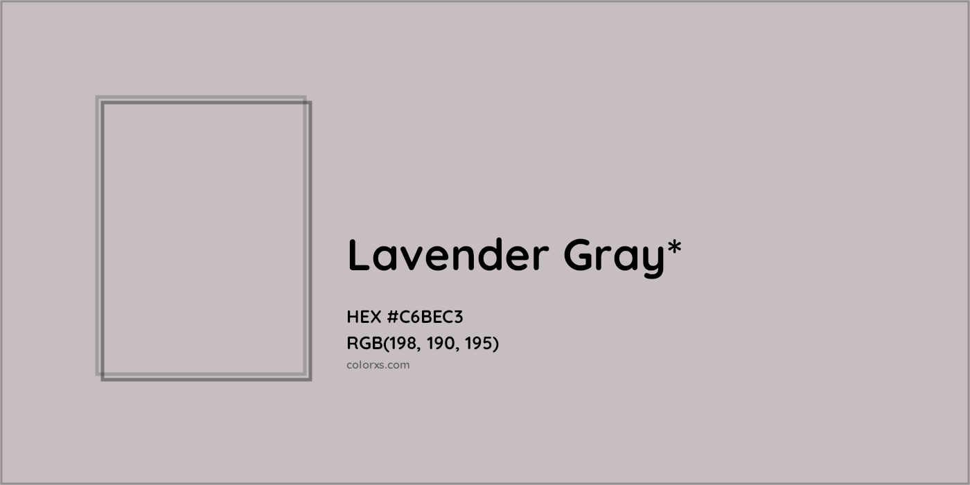 HEX #C6BEC3 Color Name, Color Code, Palettes, Similar Paints, Images