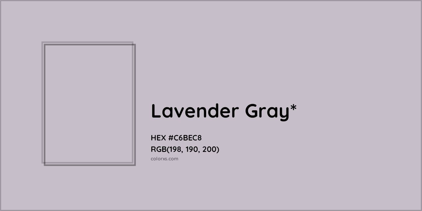 HEX #C6BEC8 Color Name, Color Code, Palettes, Similar Paints, Images